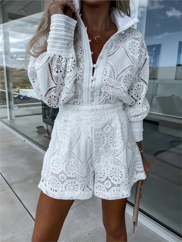 Elegant Lace Two-Piece Set